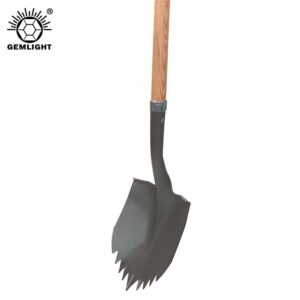Durable tooth shovel for landscaping and construction